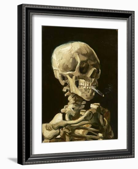 Skull with Burning Cigarette-Vincent van Gogh-Framed Premium Giclee Print