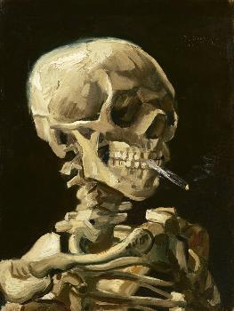 'Skull with Burning Cigarette' Art Print - Vincent van Gogh | Art.com