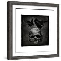 Skull with Crows-Martin Wagner-Framed Giclee Print