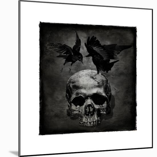 Skull with Crows-Martin Wagner-Mounted Giclee Print