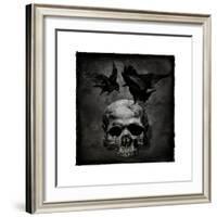Skull with Crows-Martin Wagner-Framed Giclee Print