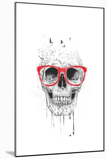 Skull With Red Glasses-Balazs Solti-Mounted Art Print