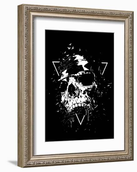 Skull X (BW)-Balazs Solti-Framed Art Print