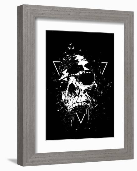 Skull X (BW)-Balazs Solti-Framed Art Print