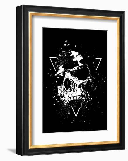 Skull X (BW)-Balazs Solti-Framed Art Print