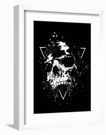 Skull X (BW)-Balazs Solti-Framed Art Print