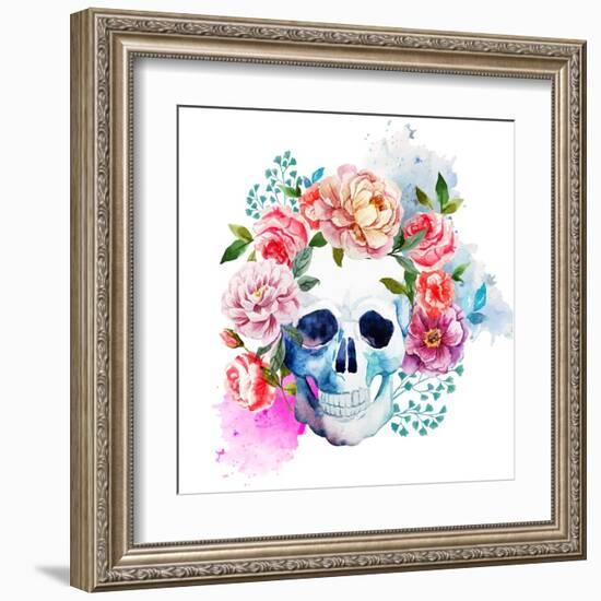 Skull-Zenina-Framed Art Print