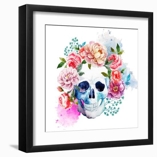 Skull-Zenina-Framed Art Print