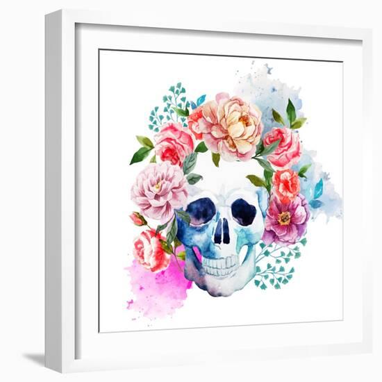 Skull-Zenina-Framed Art Print