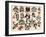 Skulls & Ladies Authentic Mid-Century Tattoo Flash-null-Framed Art Print