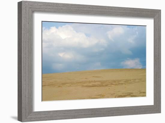 Sky and sand dunes, Indiana Dunes, Indiana, USA-Anna Miller-Framed Photographic Print