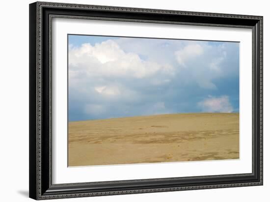 Sky and sand dunes, Indiana Dunes, Indiana, USA-Anna Miller-Framed Photographic Print