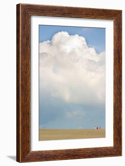 Sky and sand dunes, Indiana Dunes, Indiana, USA-Anna Miller-Framed Photographic Print