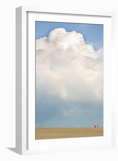 Sky and sand dunes, Indiana Dunes, Indiana, USA-Anna Miller-Framed Photographic Print