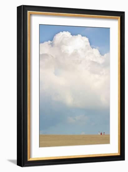 Sky and sand dunes, Indiana Dunes, Indiana, USA-Anna Miller-Framed Photographic Print