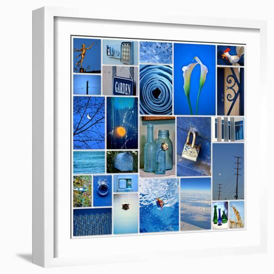 Sky Blue Collage-Gail Peck-Framed Photo