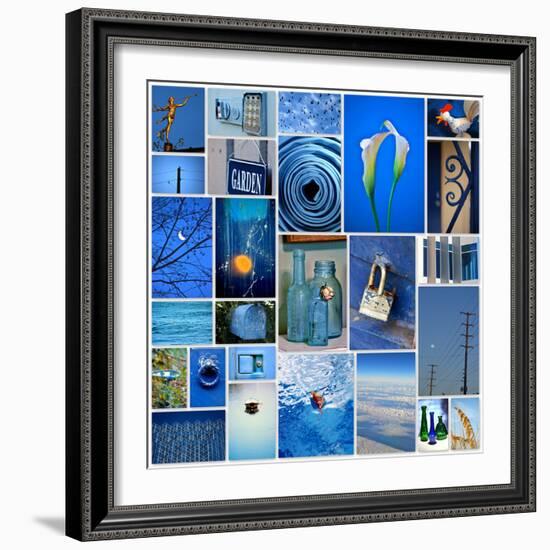 Sky Blue Collage-Gail Peck-Framed Photo