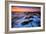 Sky Fire at Shark Fin Cove, California Coast, Santa Cruz, Davenport-Vincent James-Framed Photographic Print