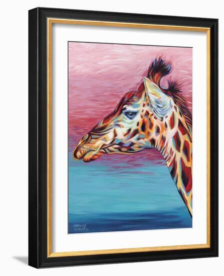 Sky High Giraffe II-Carolee Vitaletti-Framed Art Print