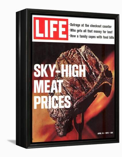 Sky-High Meat Prices, April 14, 1972-Co Rentmeester-Framed Premier Image Canvas