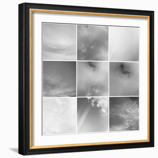 Sky - In Black and White-Jan Weiss-Framed Art Print