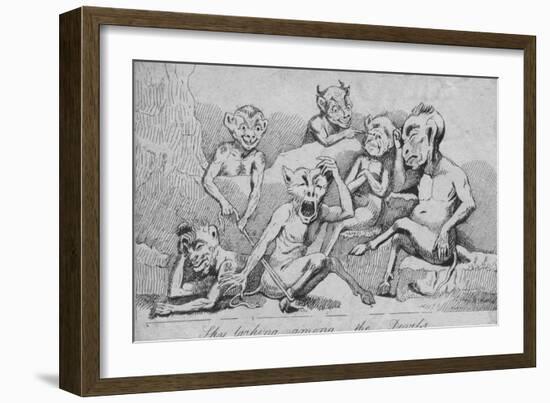 'Sky larking among the Devils', c19th century-Unknown-Framed Giclee Print