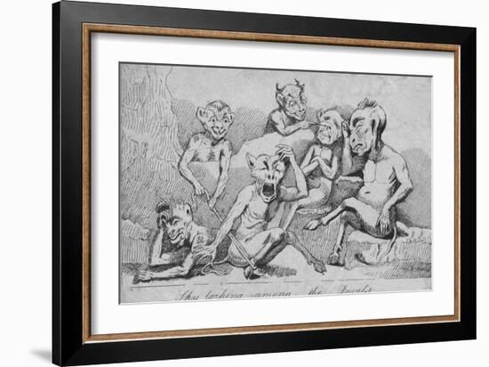 'Sky larking among the Devils', c19th century-Unknown-Framed Giclee Print