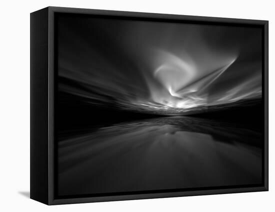 Sky Of Silver Light - 3D Fractal Landscape-R.T. Wohlstadter-Framed Premier Image Canvas