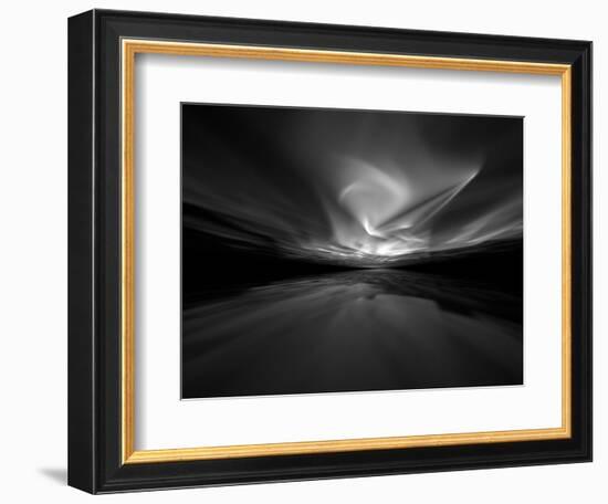 Sky Of Silver Light - 3D Fractal Landscape-R.T. Wohlstadter-Framed Photographic Print