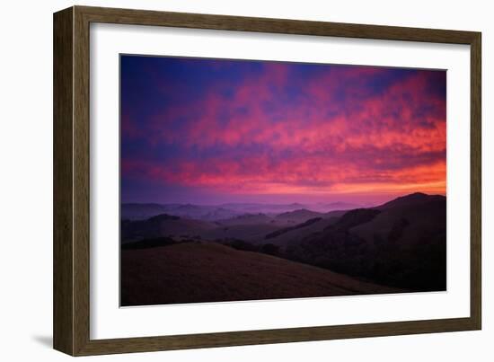 Sky On Fire at Petaluma, Sonoma County-Vincent James-Framed Photographic Print