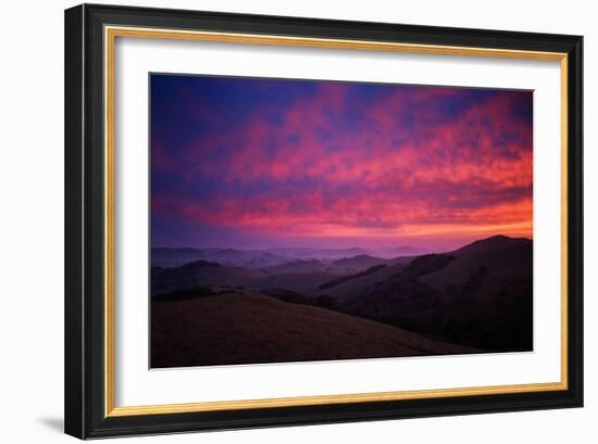 Sky On Fire at Petaluma, Sonoma County-Vincent James-Framed Photographic Print