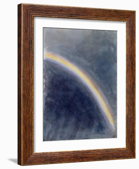 Sky Study with Rainbow, 1827 (W/C on Paper)-John Constable-Framed Giclee Print