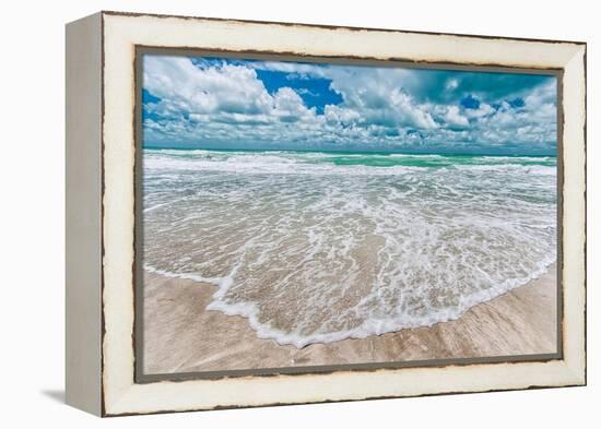 Sky, Surf, Sand 3-Mary Lou Johnson-Framed Stretched Canvas