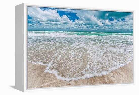 Sky, Surf, Sand 3-Mary Lou Johnson-Framed Stretched Canvas