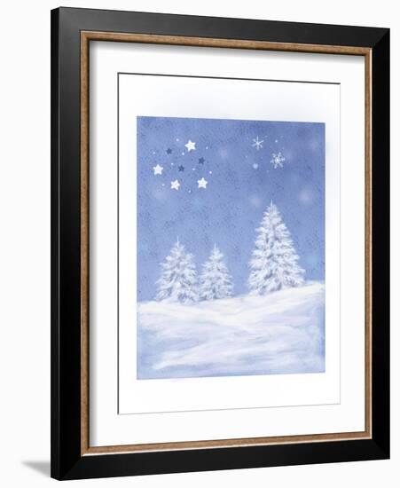Sky, Tree, Stars-MAKIKO-Framed Giclee Print