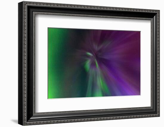 Sky with Aurora borealis, Alberta, Canada-null-Framed Photographic Print