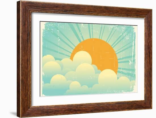 Sky With Beautifull Clouds-GeraKTV-Framed Art Print