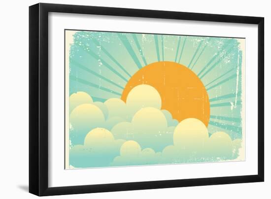 Sky With Beautifull Clouds-GeraKTV-Framed Art Print