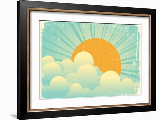 Sky With Beautifull Clouds-GeraKTV-Framed Art Print