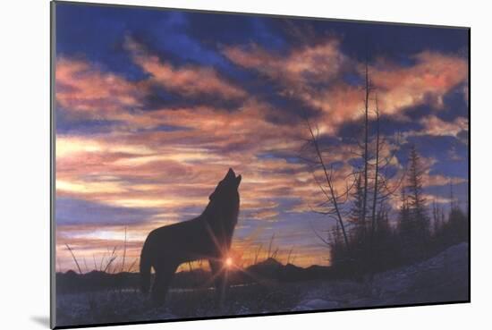 Sky Wolf-Bill Makinson-Mounted Giclee Print