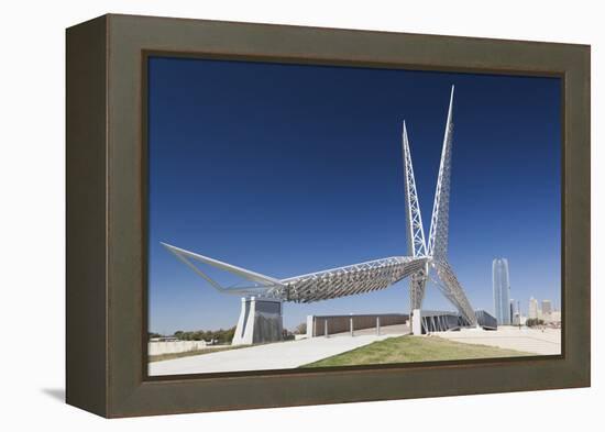 Skydance Footbridge over Highway I-40, Oklahoma City, Oklahoma, USA-Walter Bibikow-Framed Premier Image Canvas