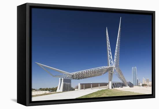 Skydance Footbridge over Highway I-40, Oklahoma City, Oklahoma, USA-Walter Bibikow-Framed Premier Image Canvas