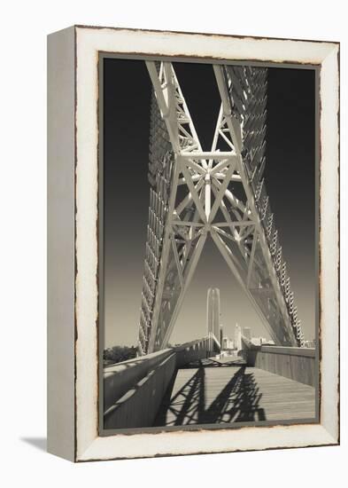 Skydance Footbridge over Highway I-40, Oklahoma City, Oklahoma, USA-Walter Bibikow-Framed Premier Image Canvas