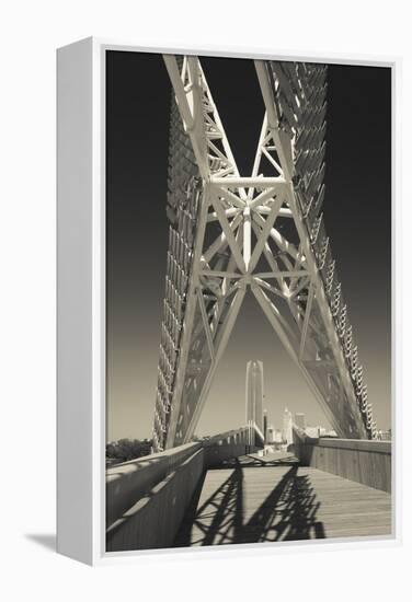 Skydance Footbridge over Highway I-40, Oklahoma City, Oklahoma, USA-Walter Bibikow-Framed Premier Image Canvas