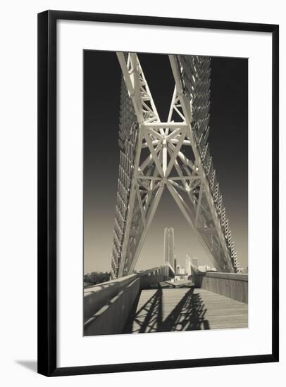 Skydance Footbridge over Highway I-40, Oklahoma City, Oklahoma, USA-Walter Bibikow-Framed Photographic Print