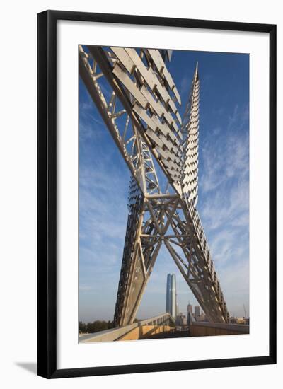 Skydance Footbridge over Highway I-40, Oklahoma City, Oklahoma, USA-Walter Bibikow-Framed Photographic Print