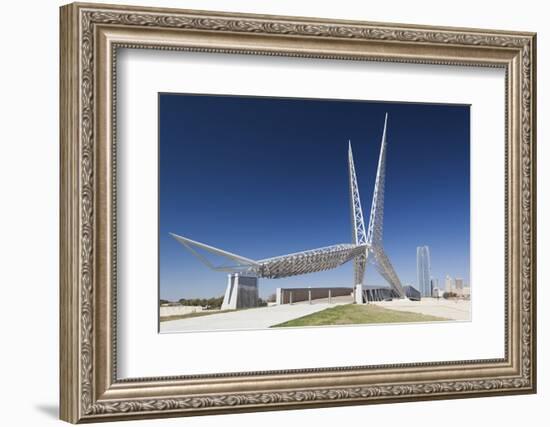 Skydance Footbridge over Highway I-40, Oklahoma City, Oklahoma, USA-Walter Bibikow-Framed Photographic Print