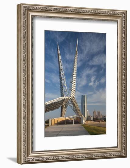 Skydance Footbridge over Highway I-40, Oklahoma City, Oklahoma, USA-Walter Bibikow-Framed Photographic Print