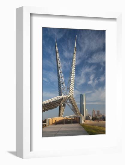 Skydance Footbridge over Highway I-40, Oklahoma City, Oklahoma, USA-Walter Bibikow-Framed Photographic Print