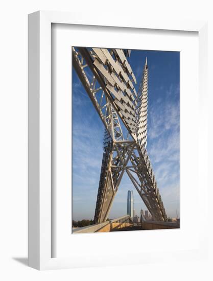 Skydance Footbridge over Highway I-40, Oklahoma City, Oklahoma, USA-Walter Bibikow-Framed Photographic Print